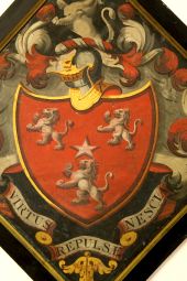 George Ross funeral hatchment: East (Lairds) Loft